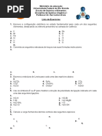 Lista de Exercícios I - OrGANICA