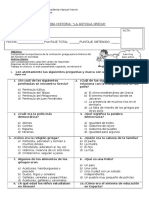 Evaluación Civilizacion Griega