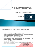 Curriculum Evaluation Slide