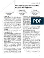 Performance Comparison of Sequential Quick Sort and Parallel Quick Sort Algorithms