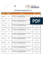 Lista de Precios Charola No.75