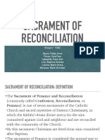 Sacrament of Reconciliation Report