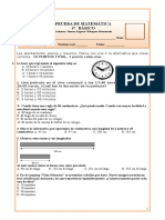 Prueba Unidades de Medida 4°