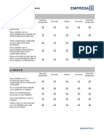 Pesquisa de Engajamento Questionario Exemplo Modelo