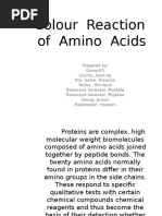 Colour Reaction of Amino Acids