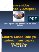 Cuatro Cosas Que Yo Quiero Ser Capaz de Decir