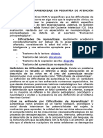 Dificultades de Aprendizaje DSM IV