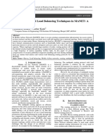 Congestion Control Load Balancing Techniques in MANET: A Survey