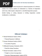 Thermal Characterization of Textile Materials