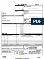 Bill of Lading Form