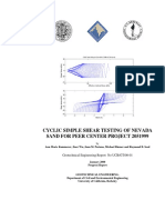 Cyclic Simple Shear Testing of Navada Sand For Peer Center Project Ucb-Gt-0001