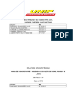 APS - Relatótios Vigas, Pilares e Lajes