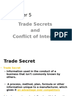 Trade Secret Conflict of Interest