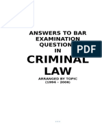 Criminal Law-Bar Examinations