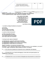 Evaluación Sumativa Octavo Genero Lirico