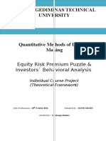 Equity Risk Premium Puzzle 