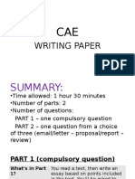 CAE - Writing Paper - Presentation and Focus On Reports