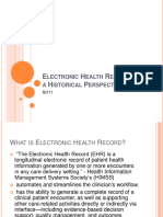 Electronic Health Record From A Historical Perspective