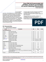 Zynq-7000 All Programmable Soc (Xc7Z010, Xc7Z015, and Xc7Z020) : DC and Ac Switching Characteristics