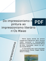 Do Impressionismo Na Pintura Ao Impressionismo Literã¡rio Nâ ™os Maias - Cópia