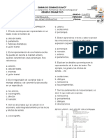 Evaluacion Genero Dramatico 4 Grado