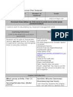 Lesson Plan Template Date Subject Number of Students Grade: Learning Outcomes