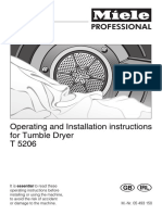 Miele Tumble Dryer T5206 Operating Instructions en