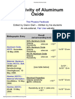 Resistivity of Aluminum Oxide