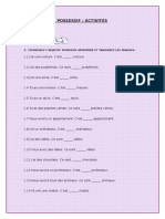 Les Adjectifs Possessifs Activits