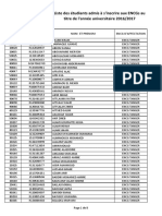 Liste Principale Tafem 2016 Tanger