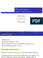 SGPE Econometrics Lecture 1 OLS