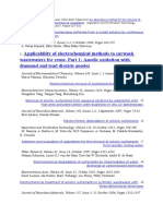 Applicability of Electrochemical Methods To Carwash Wastewaters For Reuse. Part 1: Anodic Oxidation With Diamond and Lead Dioxide Anodes