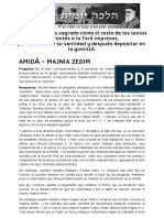 AMIDÁ - MAJNIA ZEDIM - Halajá Diaria Según La Opinión de Marán Rabí Ovadiá Yosef ZT - L