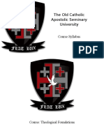 The Old Catholic Apostolic Seminary University: Course Syllabus