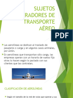 Sujetos Operadores de Transporte Aéreo