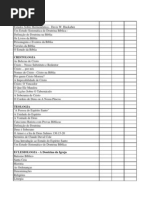 Temas para Pregação Ou Estudos Doutrinários