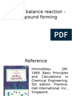 4, Material Balance Reaction