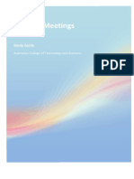 BSBADM502B Manage Meetings Study Guide