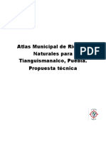 Propuesta Técnica para La Elaboración Del Atlas Municipal de Riesgos Naturales de Tianguismanalco PDF