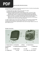 English Manual Dashcam