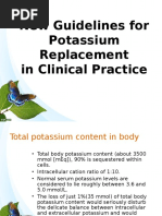 New Guidelines For Potassium Replacement