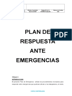 Plan de Respuesta Ante Emergencias 2016