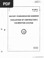 (MIL-HDBK-52) Military Handbook Evaluation of Contractor's Calibration System (1964)