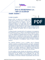 Negativo y Femenino, La Mujer Sin Cualidad - Annie Anzieu