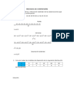 Medidas de Dispersión Ejercicios Resueltos