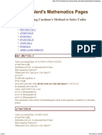 Cardano's Method Cubic Examples