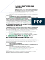 Características de Las Estrategias de Aprendizaje Afectivas