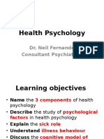 Health Psychology: Dr. Neil Fernando Consultant Psychiatrist