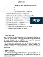 UNIDAD I Instalaciones de Agua y DesaGüe