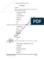 Advanced Matlab Programming: Flow Control